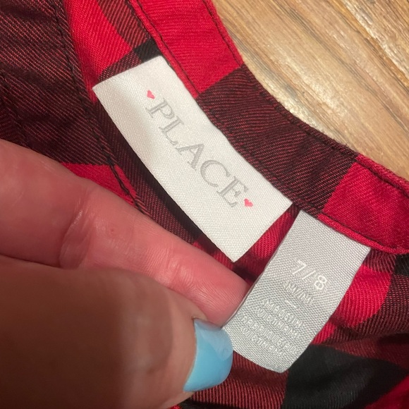 Girls dress 7/8 children’s place Buffalo plaid - Picture 6 of 9